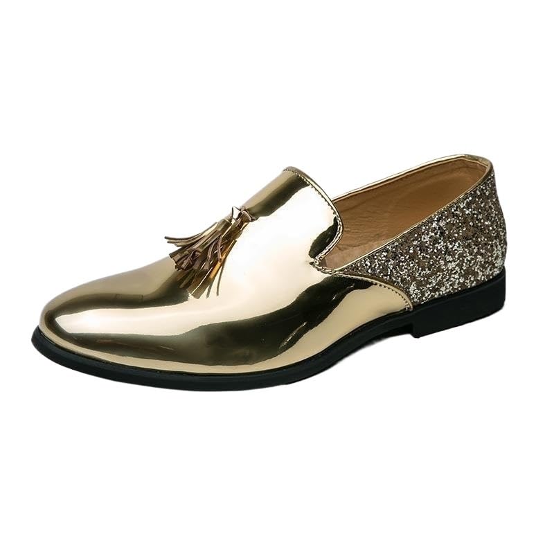 Mens Tassel Formal Shoes Dress Oxford Classic Comfort Orthopedic Prom Genuine Leather Pointed Toe Casual Business Anti-Slip Dress Slip On