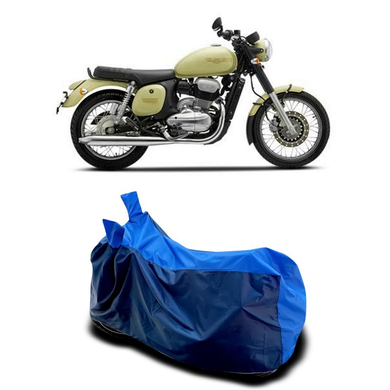 Image of DUFFEL-Two Wheeler Bike Body Cover Compatible for Jawa 42 Bs6 Heat Protectio /UV-Rays /Birds Dropping /DustProof /Waterproof All Variants [Nevay Blue]