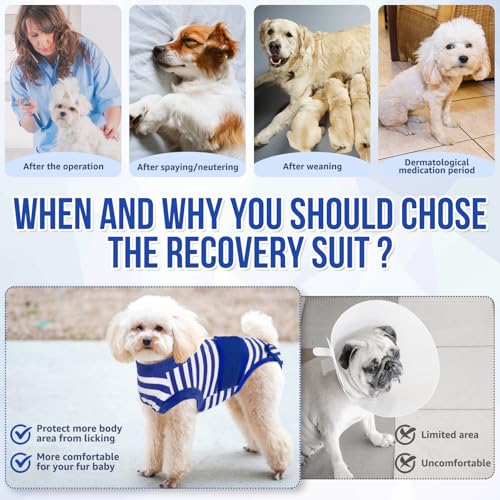 Image of Lukovee Recovery Suit for Dogs, Spay Neuter Surgery Suit Onesie Female Male
