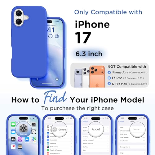 Image of GolbinBox Magnetic for iPhone 17 Case, Silicone Cover, Jewelry Blue