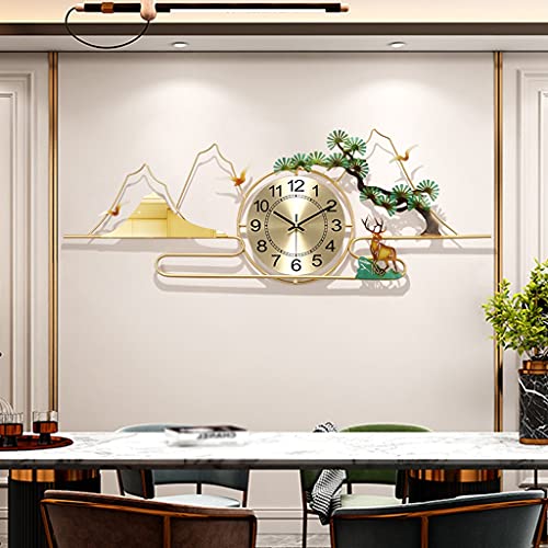 Reloj de pared creativo estilo chino silencioso de metal miniatura 7