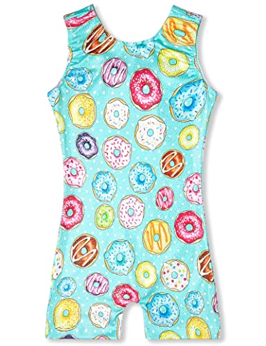 Image of TENVDA Leotards for Girls Gymnastics Kids Children Biketard With Shorts Sparkly Unicorn Dance Unitards(Multiple Colors)