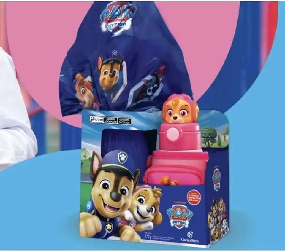 Ovo de Páscoa Patrulha Canina Garrafa Skye Cacau Show 170g