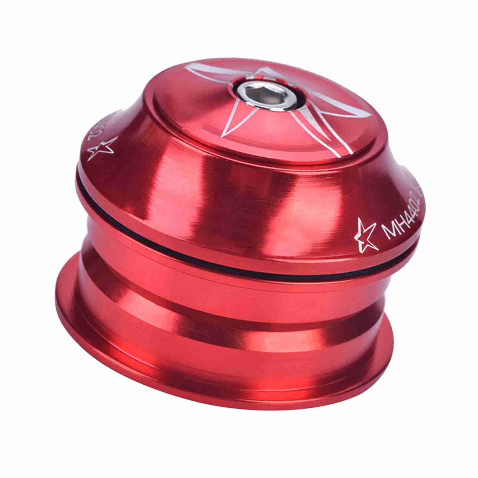 Keenso 44mm 1 1/8 Headset, Threadless Aluminium Alloy Headset Spacer Replacement Accessory (Red)