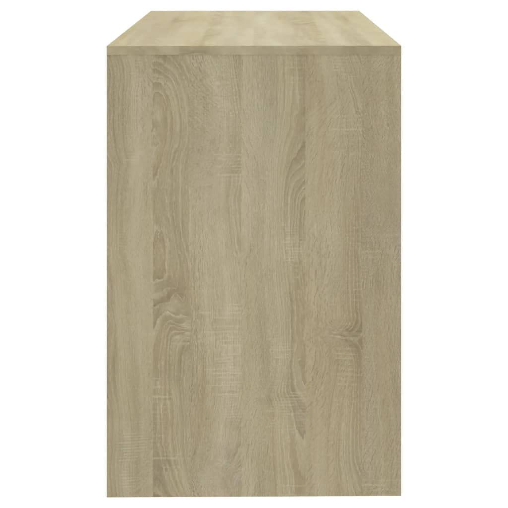 Scrivania in rovere Sonoma, 101 x 50 x 76,5 cm, con 2 cassetti, scrivania per computer e gaming, per ufficio, studio e home office, con spazio di archiviazione e robusto piano del tavolo