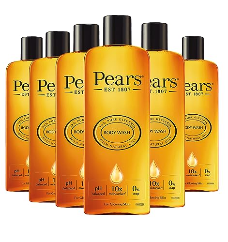 Pears Pure & Gentle Body Wash with 10x more moisturiser 250ml (6 Pack)