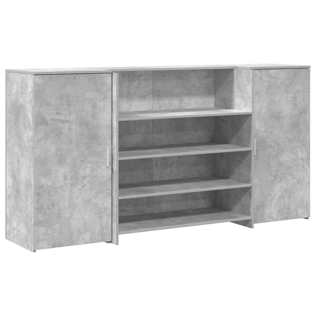 Espositore da ricevimento, grigio cemento, 200 x 50 x 103,5 cm