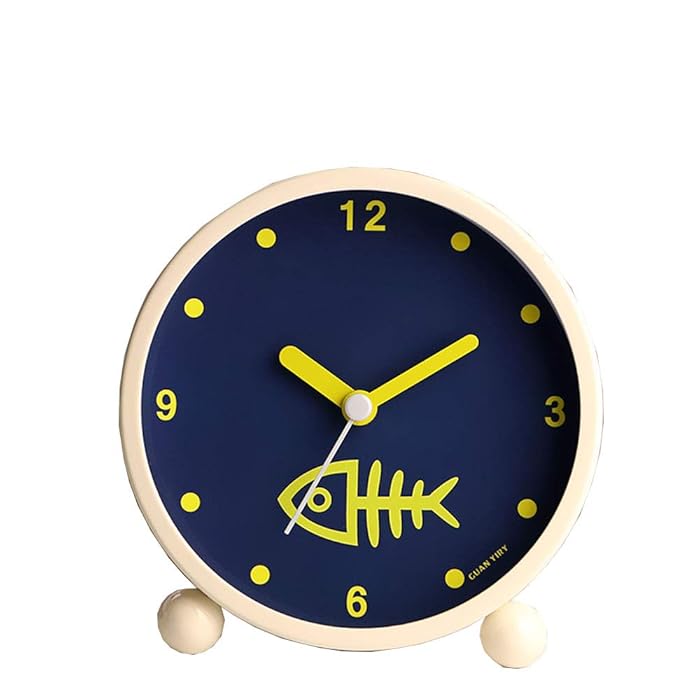 Buy Accod Desktop Alarm Clock Classic Round Silent Alarm Clock Battery