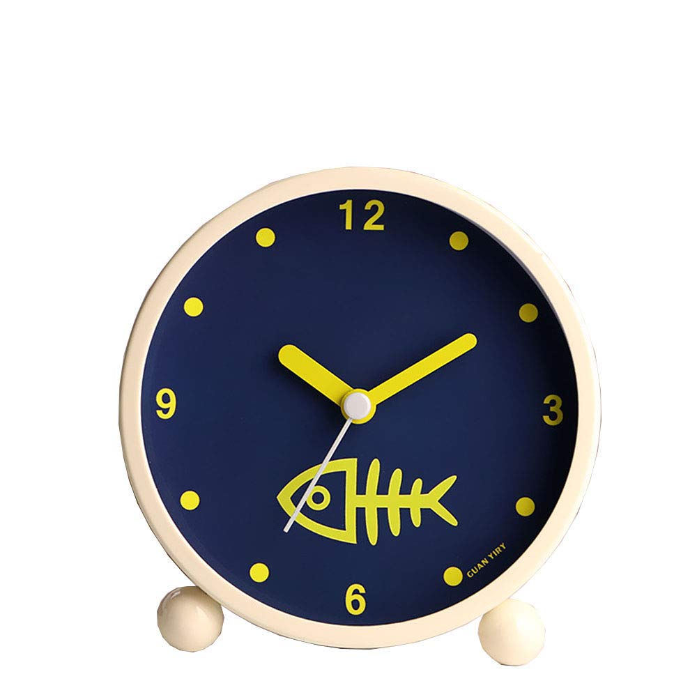 Buy Accod Desktop Alarm Clock Classic Round Silent Alarm Clock Battery