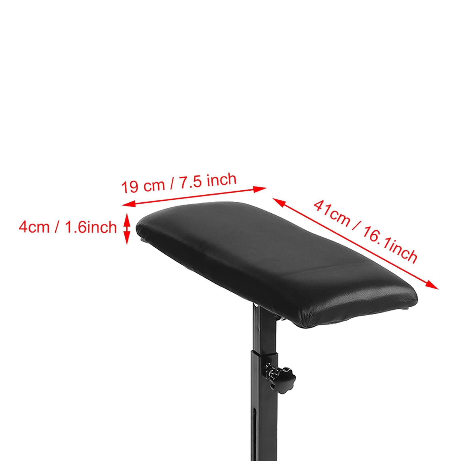 Trípode con Soporte para Reposabrazos de Tatuaje con Bandeja, Altura Ajustable Profesional, Herramienta de Almohadilla para Barra de Brazo y Equipo Pesado de Cuero Negro