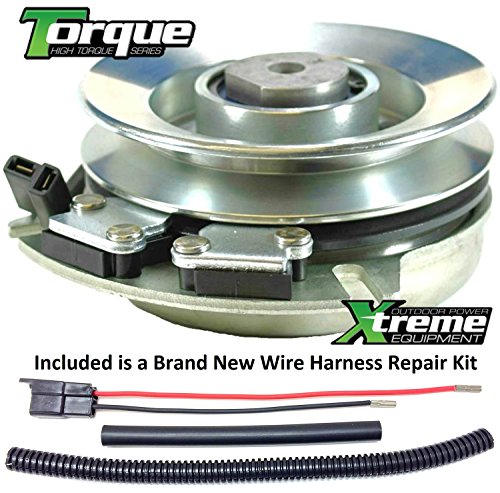 Xtreme Outdoor Power Equipment Bundle - 2 Items: PTO Electric Blade Clutch, Wire Harness Repair Kit. X0003 Replaces John Deere Clutch AM119683 Fits STX38 STX46, w/Wire Harness Repair Kit