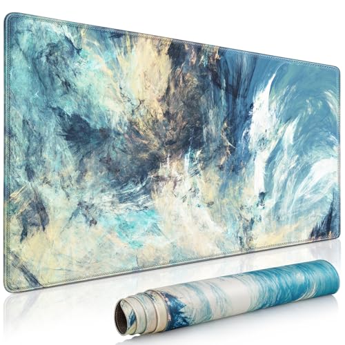 XXL Gaming Mauspad 800x400 Mm – Süßes Katzen-Design, Wasserabweisend, Genähte Kanten, Für PC & Laptop, 2 Mm Dick