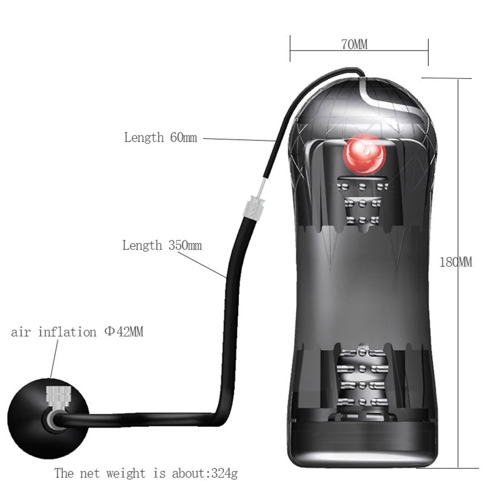 Masturbator Mann Masturbieren für Männer mit 10 Vibrationsmodi, Elektrischer Ausdauer Vibrator Sexspielzeug Penispumpe,C