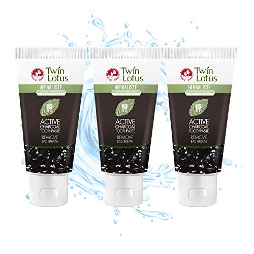 Charcoal Toothpaste, Activated Charcoal Toothpaste,Sensitive Toothpaste, No Fluoride,SLS Free,Activated Charcoal Coconut | Eliminates Bad Breath| Travel Toothpaste Bulk | Size 50 G (3 pack)