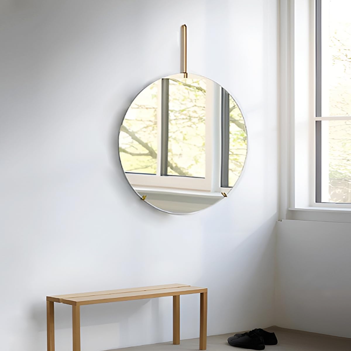 Amazon.co.jp: 【WNJAPAN】鏡 壁掛け ウォールミラー 丸 WALL MIRROR