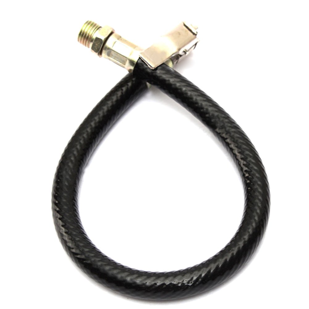 Tuyau de remplacement pour pistolets de gonflage de pneus, tuyau en caoutchouc pour pompe à air pour pneus, tuyau d’air pour moto et voiture (comme illustré)