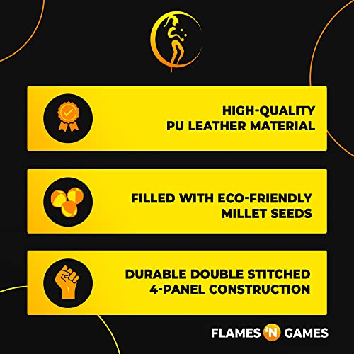 Flames 'N Games 3x ASTRIX UV Thud Juggling Balls set of 3 Pro 6 Panel Leather Juggling Ball Set & Travel Bag! (Blue) - Image 4
