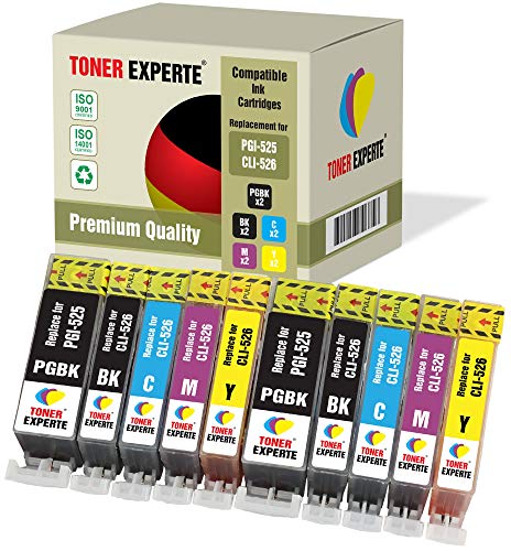Lot De 10 Cartouches Compatibles Pour Canon Pixma MG5250 MG5350 - PGI525 CLI526 - Neuf