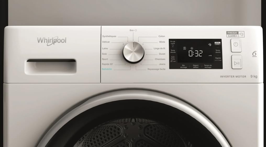 Sèche-linge pompe à chaleur 9kg Whirlpool FFTDNM229X2BSFR
