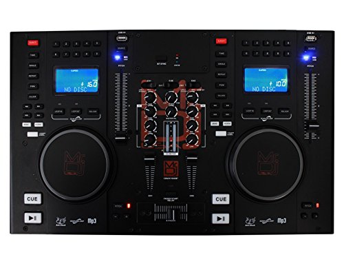 Mr. Dj CDMIX CDMIX1000BT Professional Dual CD Mixer with USB Card Slot and Bluetooth Technology
