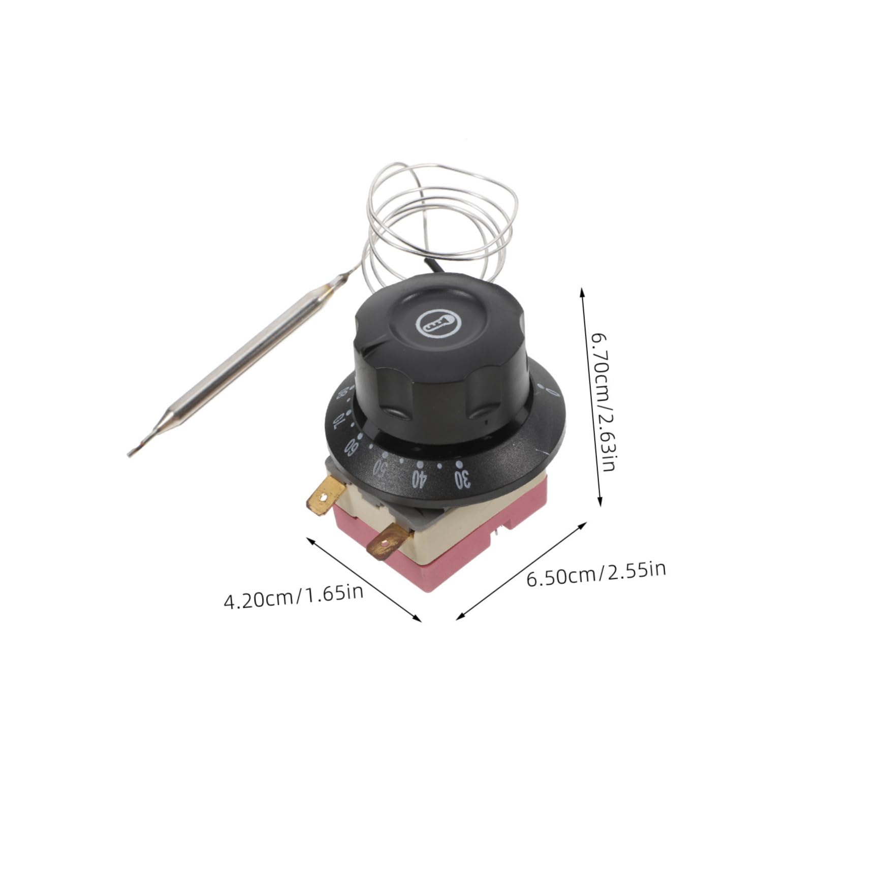 Ciieeo High Capacity Thermostat for Electric Oven and Air Fryer Temperature Control with Screws and Crimp Terminals for Home Cooking and Restaurants