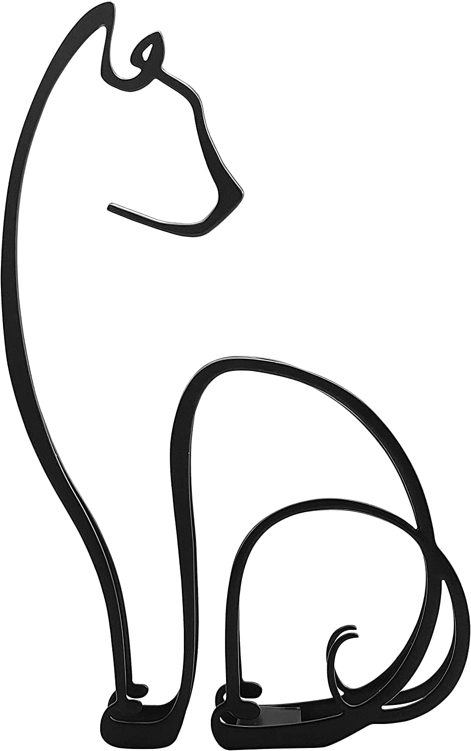 KOLYMAX Minimalist Art Sculpture - Beautiful Metal Dog Cat Elements Simple Personalized Abstract Line Drawing Art Crafts Wall Decor Suitable for Home Living Room Decorations