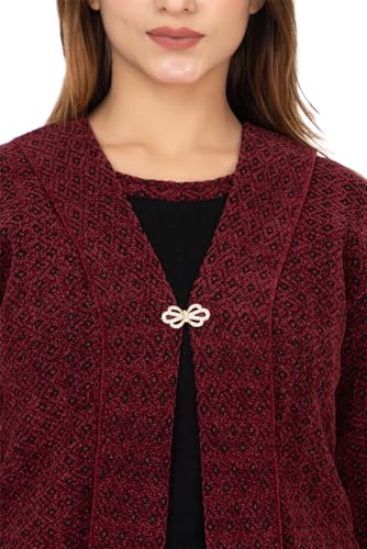 Image of TWENTY ME Winter Wear Full Sleeve Soft Wool Women's Solid Co-ord Set (6706)