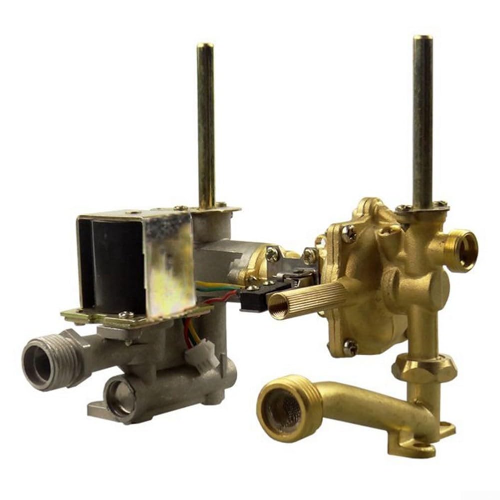 Válvula de montaje de calentador de agua de gas, válvula de enlace de agua y gas de cobre de 150 mm, montaje de piezas de calentador de agua de gas, adecuado para sistema de calentador de agua