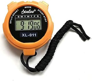 Electronic Digital Sport Stopwatch Timer, Handheld Sport Date Timer for Sports Coaches Fitness Coaches and Referees Orange