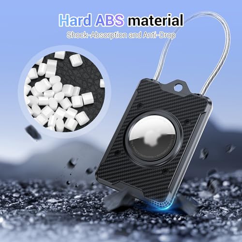 PROfezzion Luggage Tag AirTag Holder with Name ID Cards, Luggage Name Tag with Wire Cable Key Rings for Luggage Bag Travel Suitcase Backpack, Scratch Resistant AirTag Case for Travelling4