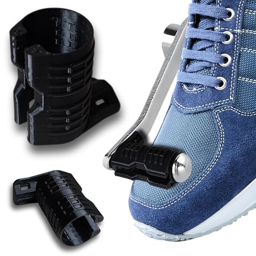 Image of 2 Pcs Universal Bike Gear Shifter Shoe Protector with Adjustable Slot Design & Cable-Tie Mount - Tough, Waterproof, Non-Staining Guard Cover that Fits All Bike Gear Levers (Pack of 2)