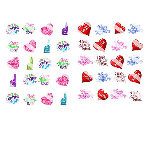 40 calcomanías de uñas Happy Mother's Day/Mom Waterslide Nail art