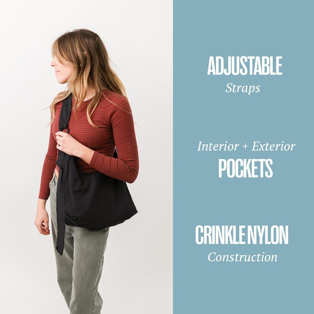 Thread Wallets Small Slouchy Shoulder Bag for Women - Crescent Sling Purse, Unstructured & Foldable - Image 5