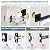 Plustool 1 Pack Matte Black Door Handles, Keyless Interior Door Knobs, Privacy Door Lever Locksets for Bedroom Bathroom, Heavy Duty Square Door Lock, Reversible for Left&Right Handled Doors