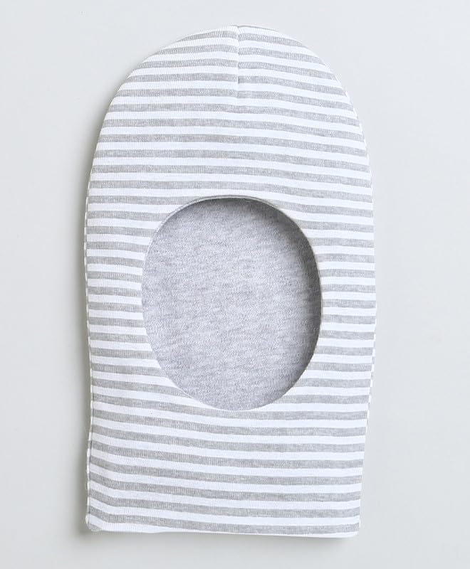 BUMZEE Peb9523 czapka chłopięca, bawełna, dwustronna, małpa, szara i biała, 2 sztuki