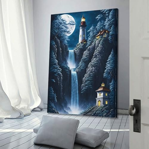 Impression sur toile Silver Dream Falls poster cascade 50x75 cm - 3