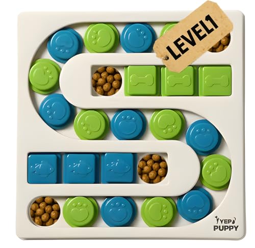 YEPPUPPY Intelligenzspielzeug für Hunde Level 1 – Interaktives Schnüffelspielzeug aus BPA-freiem Kunststoff | Lern- & Denkspielzeug für kleine, mittlere &...