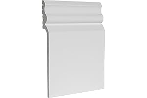 7/8 in. x 7-3/4 in. x 6 PVC Baseboard Cover Moulding