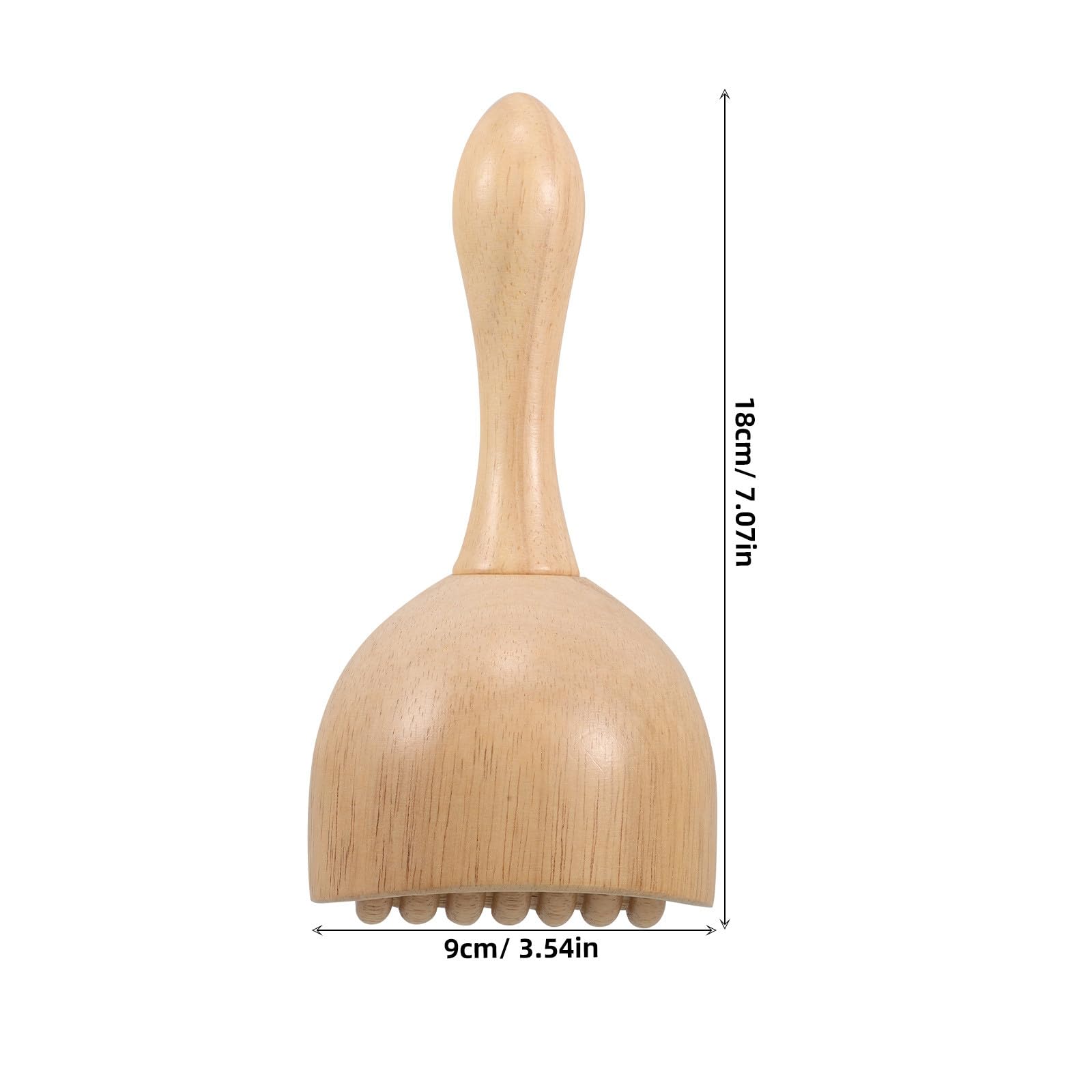 PATKAW Drewniana Bańka Do Masażu Ciała z Rolką Ergonomiczny Masażer Ręczny z Drewna Szwedzkiego Do Modelowania Sylwetki i Drenażu Limfatycznego Bezpieczne Narzędzie dla Relaksu Mięśni