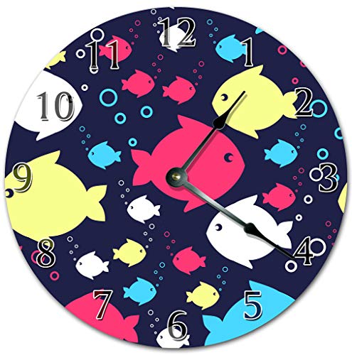 Reloj de Pared Artístico Neon Peces 10.5" miniatura 1