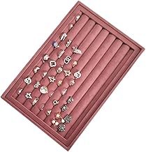 La Trove Ring Tray Organizer Drawer Display Jewelry Storage for Rings and Earrings, Pink