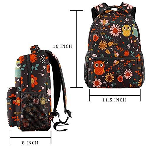 Mochila de búhos y girasoles ligera para senderismo y viajes 2