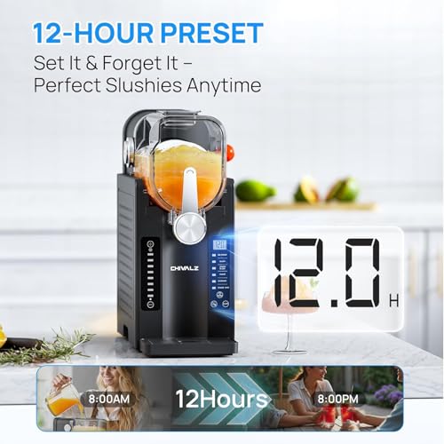 SAIYERUS Slushie-Maschine: Kein EIS Benötigt, All-in-One Slushy-Hersteller für Zuhause, Echtzeit-Temperaturanzeige, 6 Voreinstellungen | Gefrorene Margaritas/Frappés/Eiscreme/moothies, Sommerpartys – Bild 8