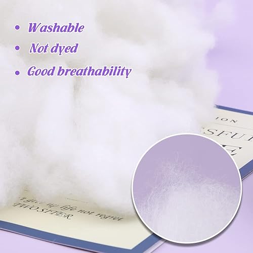 Miniatura 4 de Relleno de fibra de poliéster, relleno de fibra de 21.16 oz600 g, relleno de animales de peluche, relleno de pelusa de almohada, relleno para