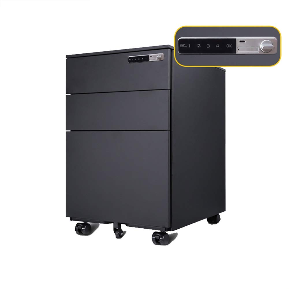 - Lock File Cabinet 3-Layer Drawer Mobile Metal Filing Cabinet Office Lock Storage Cabinet Metal File Cabinet Finisher No Assembly Use Home Office (Color : #1) (#11)