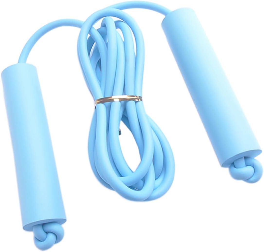 TOYANDONA Handle Skipping Rope for Soft Foam Antiskid Handles Lightweight and Jump Rope for Beginner Fitness and Sports Training Sky Blue