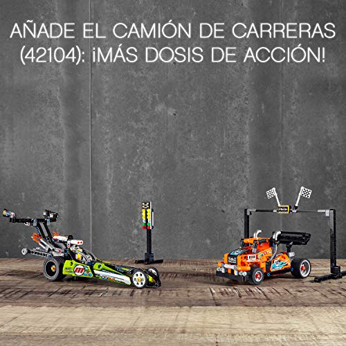 LEGO 42103 Technic Dragster Convertible 2 en 1, Coche de Juguete para Construir para Niños +7 años