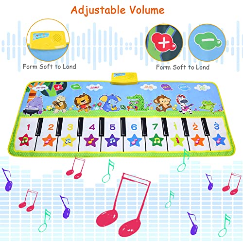 NEWSTYLE Muziek Piano Mat voor Kinderen, Kinderen Touch Spelen Toetsenbord Muzikaal Tapijt Piano Vloermat Dansmat… - Image 3