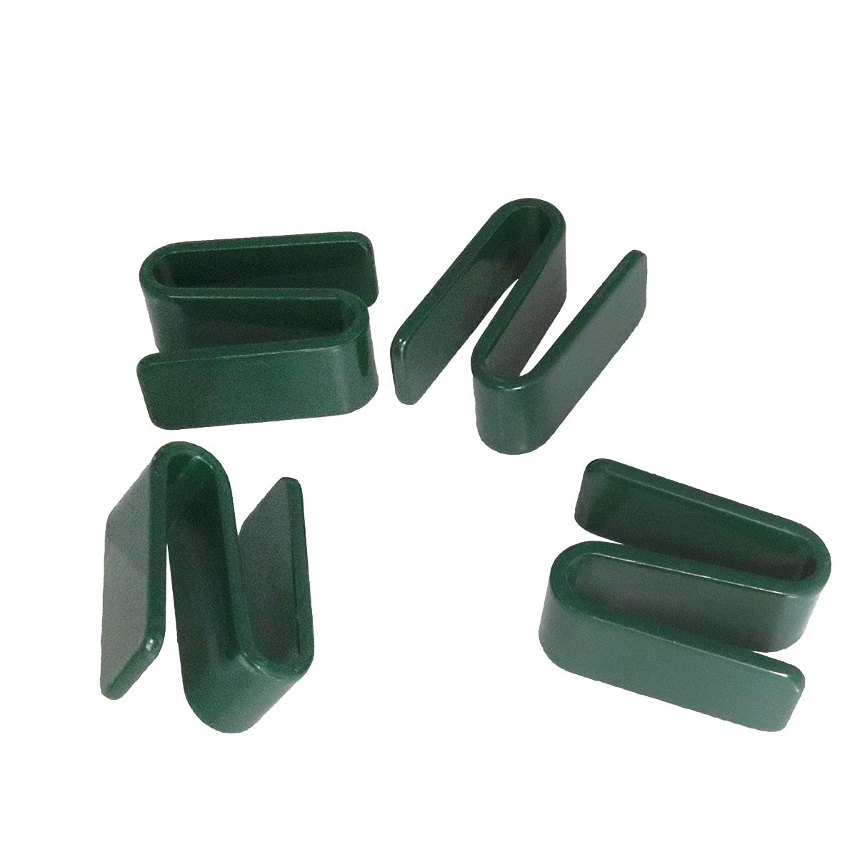Green Steel S Hooks - Wire Shelf Clips -3 Green Steel S Hooks - Wire Shelf Clips -3