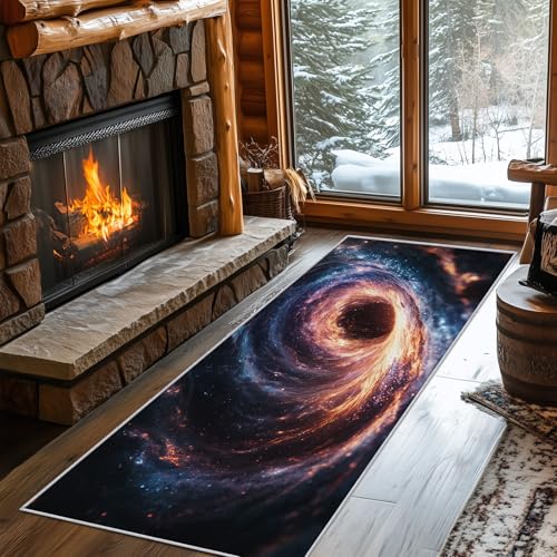 Galaxy Runner Rug 2.6x8 - Hallway Runner Rug Cosmic Vortex
